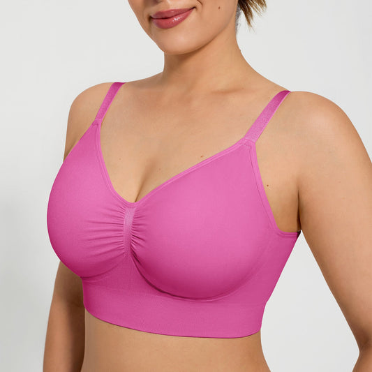 Seamless Comfort Removable Pad Everyday Bra - Pink