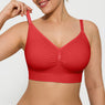 Seamless Comfort Removable Pad Everyday Bra - Red