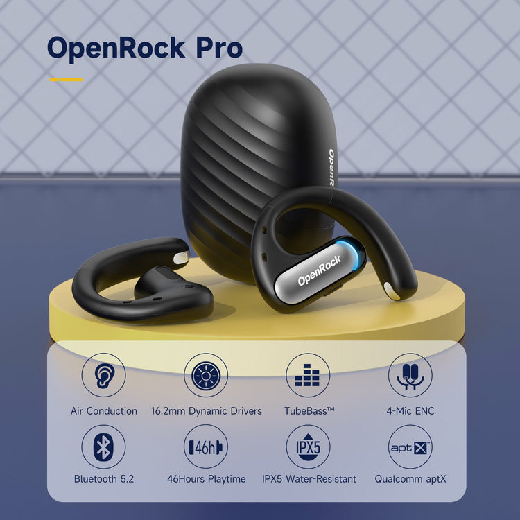 OpenRock Pro by OneOdio Open-Ear Air Conduction Sport Earbuds