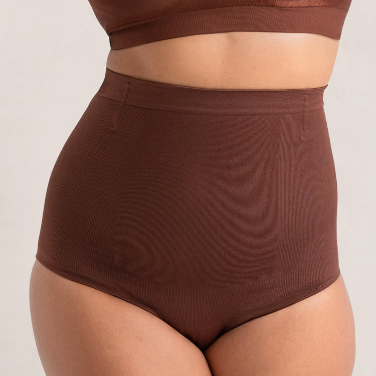 High-Waisted Shaper Panty - Chocolate