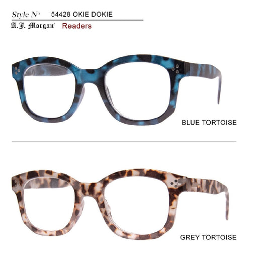 OKIE DOKIE - 2 PACK READERS - BLUE TORT+GREY TORT