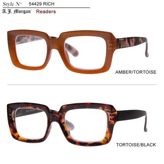 RICH - 2 PACK READERS - AMBER+TORT/BLK