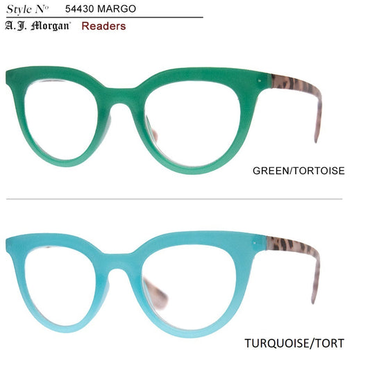 MARGO - 2 PACK READERS - GREEN+TURQUOISE