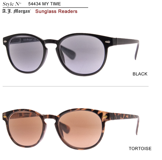 MY TIME - 2 PACK - FULL LENS SUNGLASS READER - BLACK+TORT