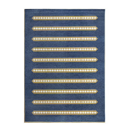 SPECIAL OFFER Dash And Dot Indigo Camel Washable Rug
