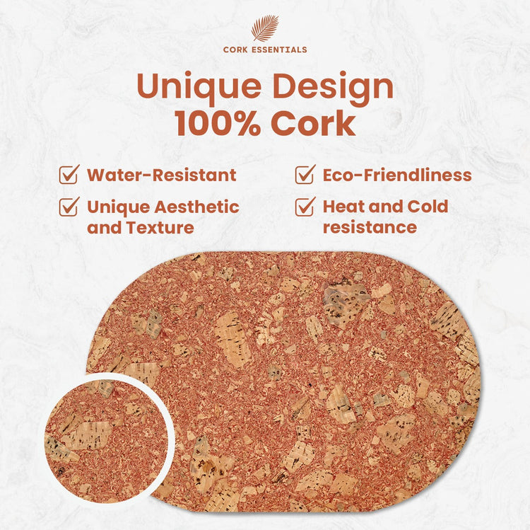 Red Asiago Oval Placemat Set of 4