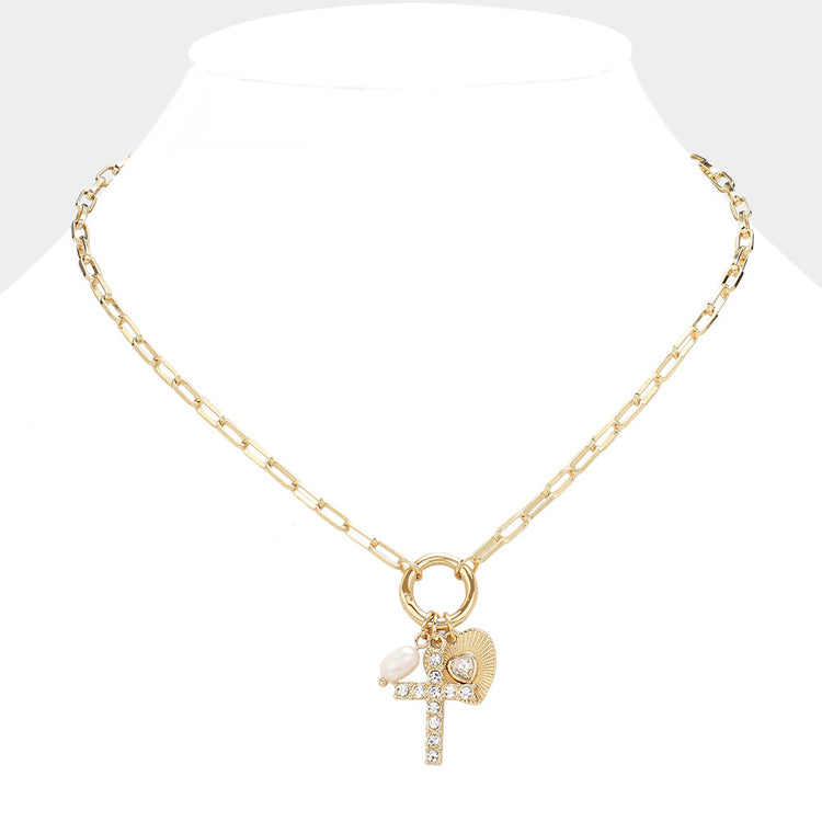 Cross Cluster Necklace