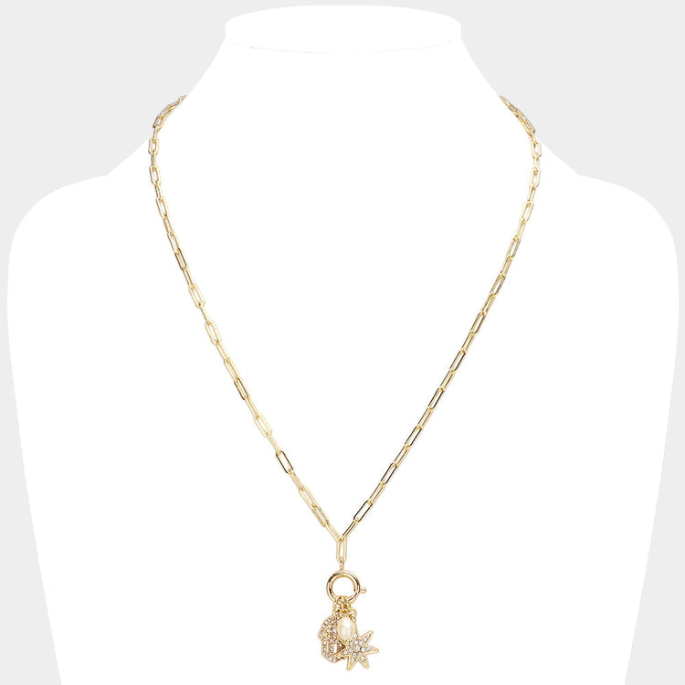 Hamsa Cluster Necklace