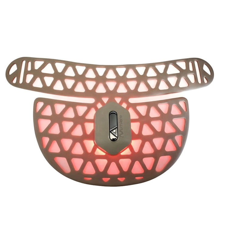 Geometric-patterned belt with a visible brand logo on a white background