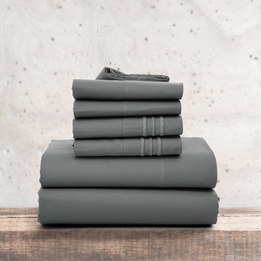 1800 Series Premium Sheets Set - Dark Grey