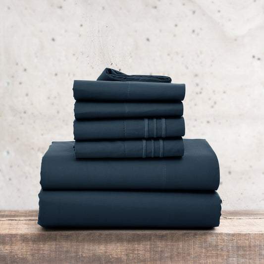 1800 Series Premium Sheets Set - Navy Blue
