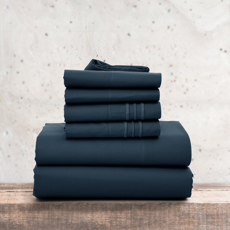 1800 Series Premium Sheets Set - Navy Blue