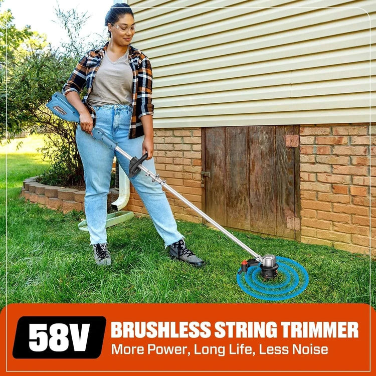 SENIX 58V Blower and Grass Trimmer combo w/2.5Ah Battery and Charger