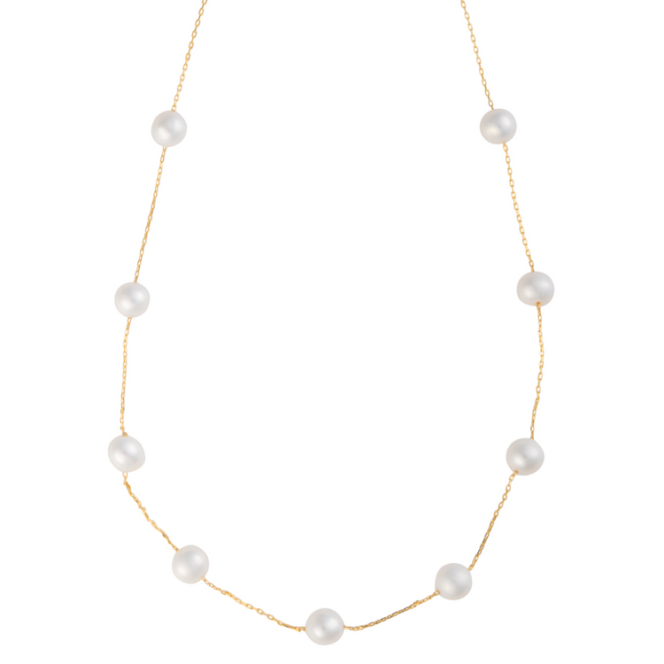 Tin Cup Freshwater Pearl Necklace 16/18" Adjustable