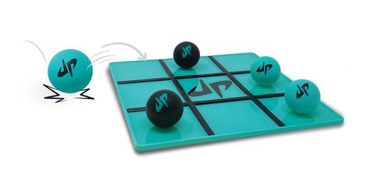 Box of 'Sticky Tic Tac Toe' game by Dude Perfect with four people on the cover.