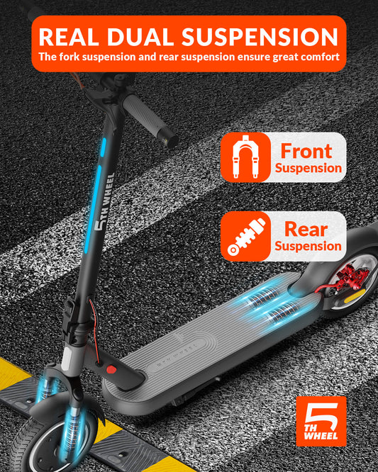 Electric scooter with smartphone displaying app interface on a white background