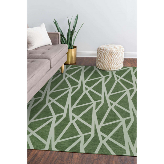 SPECIAL OFFER Intersections Juniper Green Washable Rug