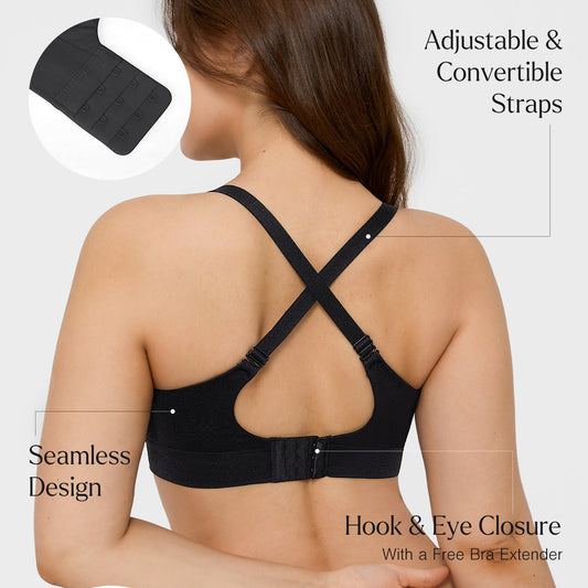 ContourLift™ Wireless Seamless Shaping Push Up Bra - Black