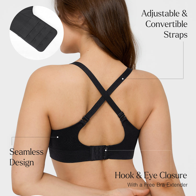 ContourLift™ Wireless Seamless Shaping Push Up Bra - Black