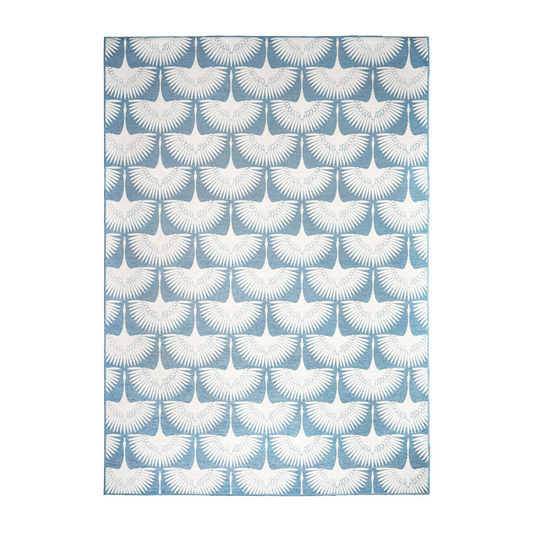 SPECIAL OFFER Flock Colfax Blue Washable Rug
