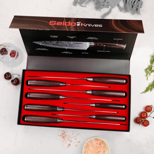 SEIDO Knives Signature Japanese Master Chef Knife Set, 8-piece culinary knife set main)