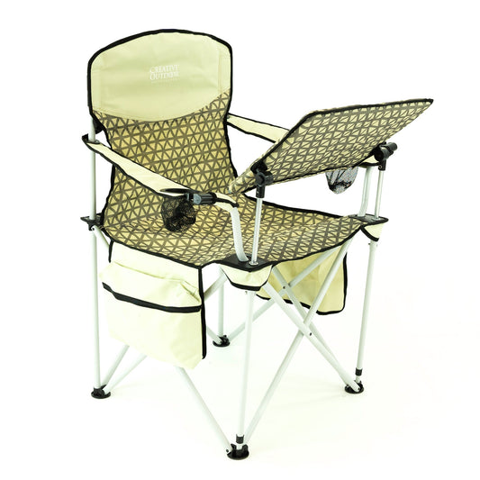 iChair Folding Wine Chair with Adjustable Table - Earth Diamond