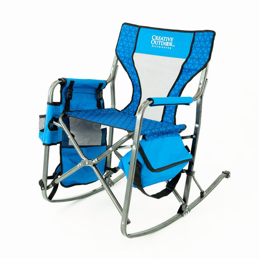 Folding Rocking Chair with Ice Box Cooler - Ocean Diamond