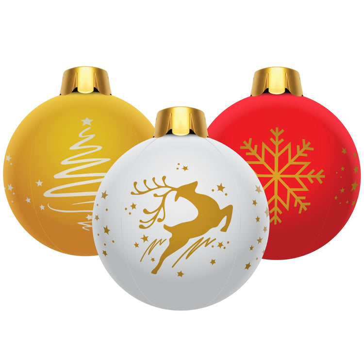 32” Inflatable Holiday Ornaments – Assorted 3 Pack