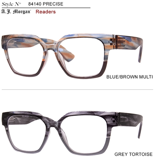 PRECISE - 2 PACK READERS - GREY+BLUE/BROWN
