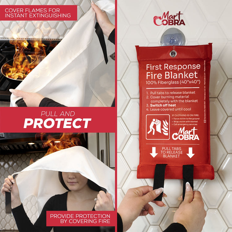 Mart Cobra 4 Pack Emergency Fire Blanket