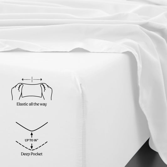 1800 Series Premium Sheets Set - White