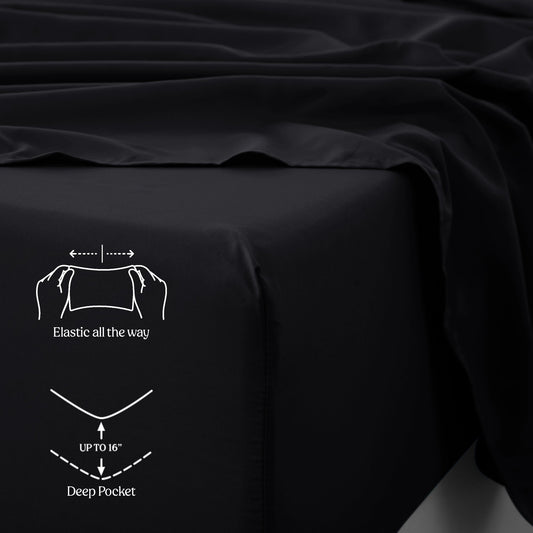 1800 Series Premium Sheets Set - Black