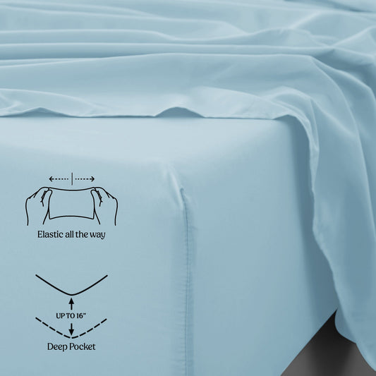 1800 Series Premium Sheets Set - Blue