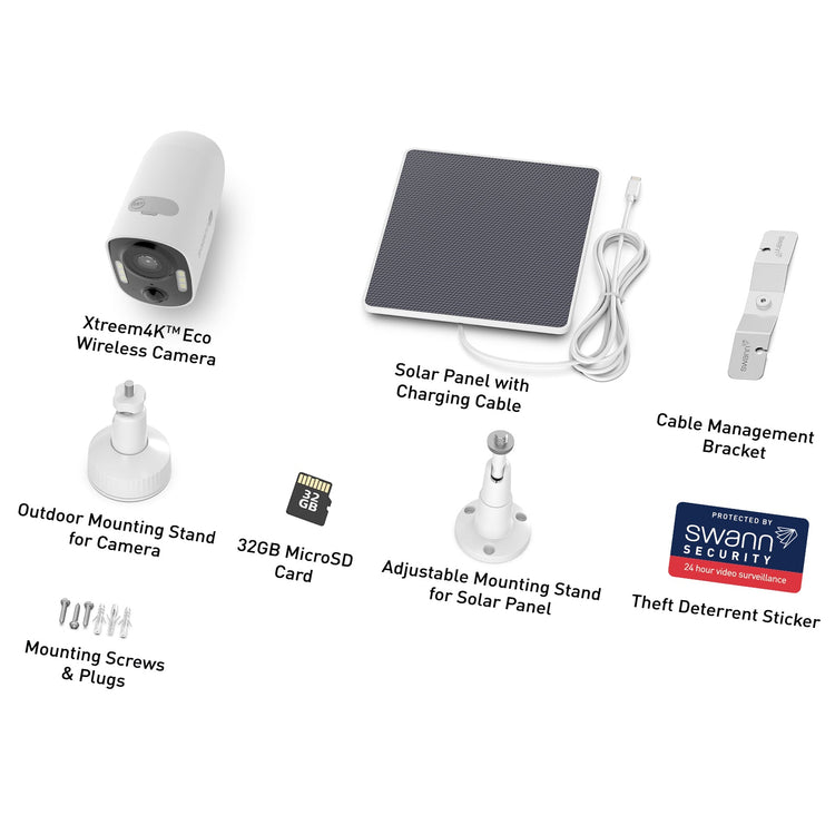 Xtreem4K Eco Wireless Security Camera with Solar Panel