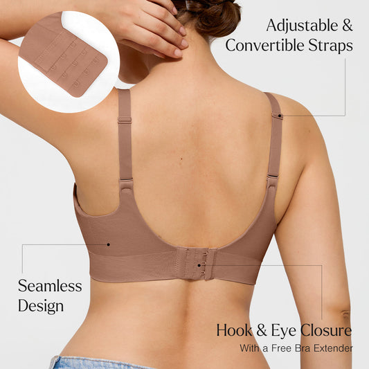 ContourLift™ Wireless Seamless Shaping Push Up Bra - Coffee