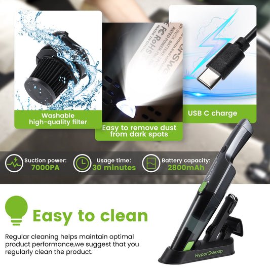 Hypersweep car vacuum cleaner - 2 pack