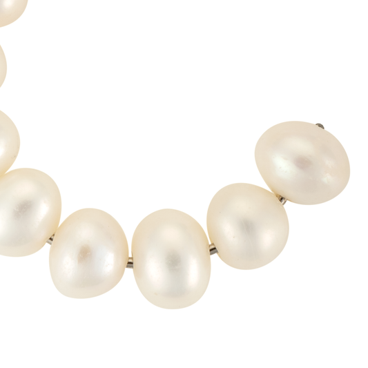 Stacked Freshwater Pearl Hoops - Gold