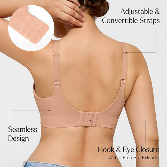 ContourLift™ Wireless Seamless Shaping Push Up Bra - Dark Beige