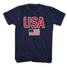 PATRIOTIC FLAG DESIGN T-SHIRT - Navy
