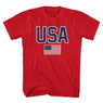 PATRIOTIC FLAG DESIGN T-SHIRT - Red