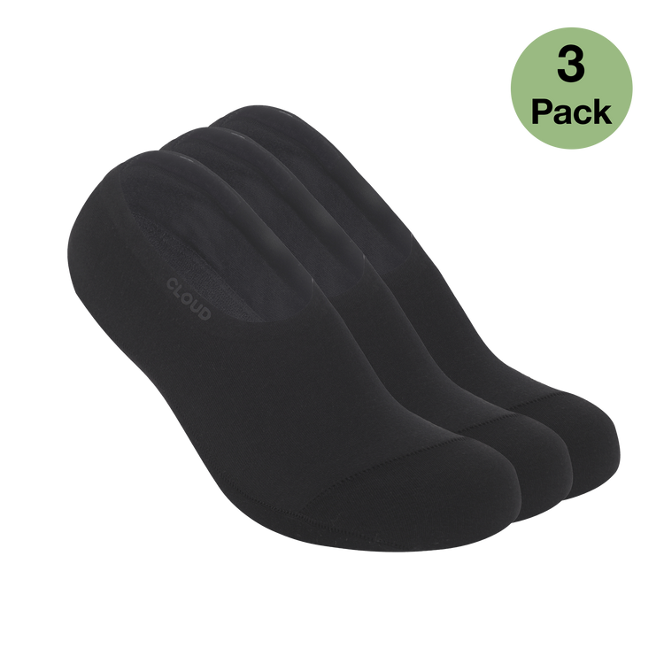 Ankle No Show Socks Black 3Pack