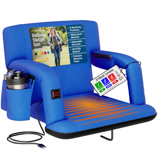 Black heated car seat cover with remote control and cup holder on a white background