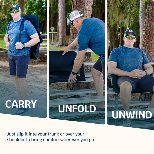 Black heated car seat cover with remote control and cup holder on a white background