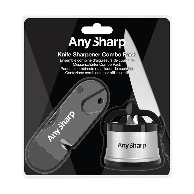 Anysharp Combo Pack Editions Sharpener Silver +Tactical Pocket Knife Sharpener