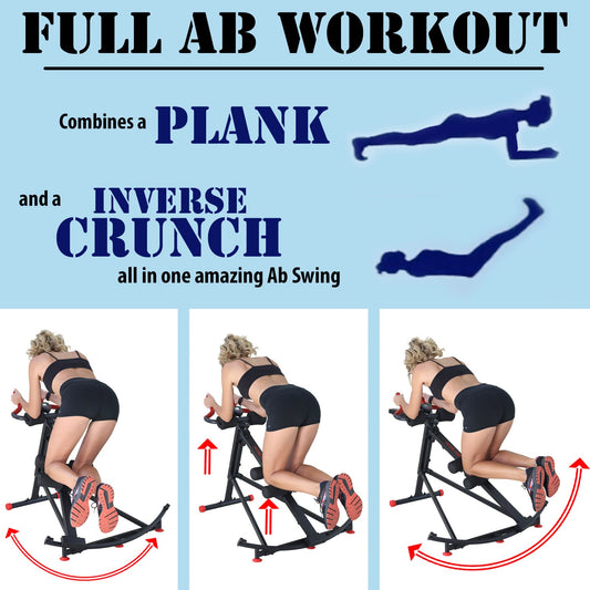 Black and red exercise machine on a gray background