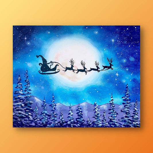 Four Christmas-themed greeting cards on a pink background with '4 Pack' text.