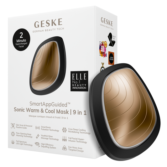 GESKE Sonic Warm & Cool Mask packaging with product on a white background