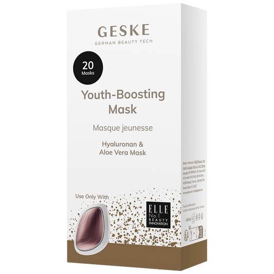 GESKE Sonic Warm & Cool Mask packaging with product on a white background