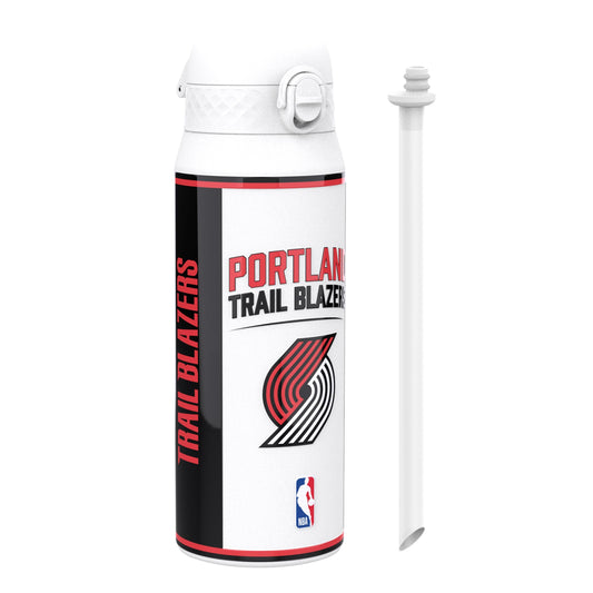 White water bottle with Portland Trail Blazers branding on a white background