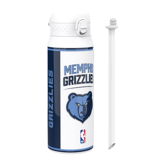 Memphis Grizzlies water bottle with NBA logo on a white background